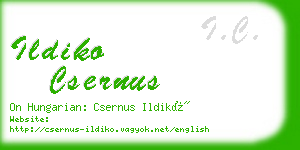 ildiko csernus business card